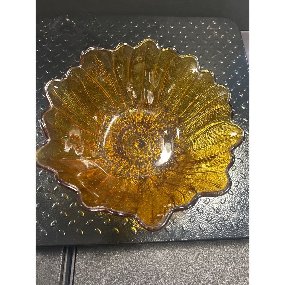 Sunflower Amber Bowl